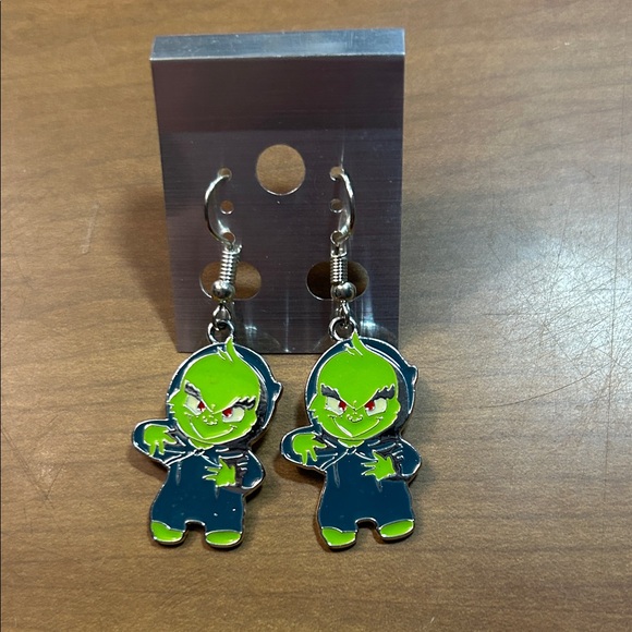 Jewelry - Green and Blue Character Earrings